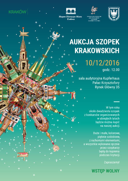 plakat aukcja szopek krakowskich