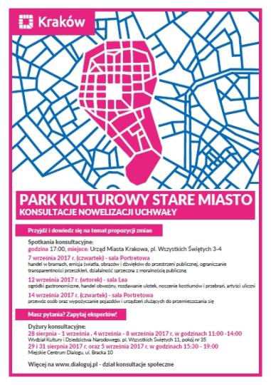 Park Kulturowy - konsultacje - plakat