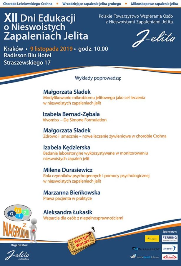 Dzień Edukacji o Nieswoistych Zapaleniach Jelit w Krakowie