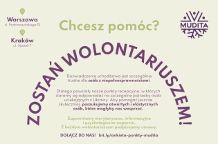 Zostań wolontariuszem/-szką w punkcie recepcyjnym dla osób uchodźczych z niepełnosprawnościami i ich rodzin!