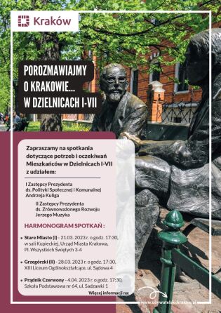 Porozmawiajmy o Krakowie w dzielnicach I-VII