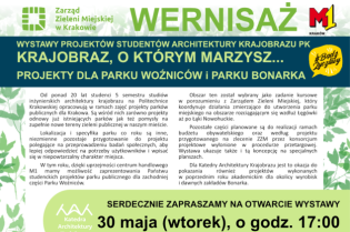 Projekty dla parku Woźniców i parku Bonarka – wystawa
