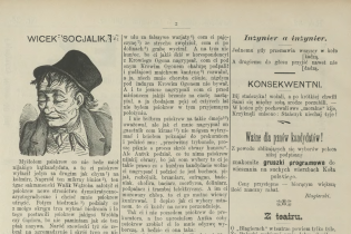 Tak prezentował się felieton Wicka Socjalika opublikowany 15 grudnia 1900 r. w „Djable”/ fot. archiwum Małopolskiej Biblioteki Cyfrowej, mbc.malopolska.pl
