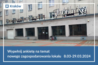 Badanie ankietowe dotyczące nowego zagospodarowania lokalu użytkowego „Jubilatka” . Fot. Obywatelski Kraków