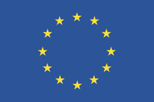 Grafika przedstawia flagę Unii Europejskiej.