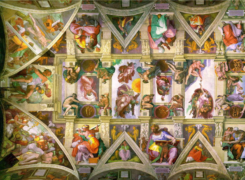 Rzym - freski Kaplicy Sykstyńskiej.png