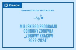 Logo: Miejski Program Ochrony Zdrowia „Zdrowy Kraków 2022-2024” - konsultacje społeczne