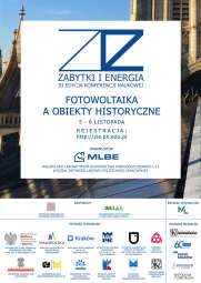 III Konferencja 'Zabytki i Energia - fotowoltaika a obiekty historyczne'