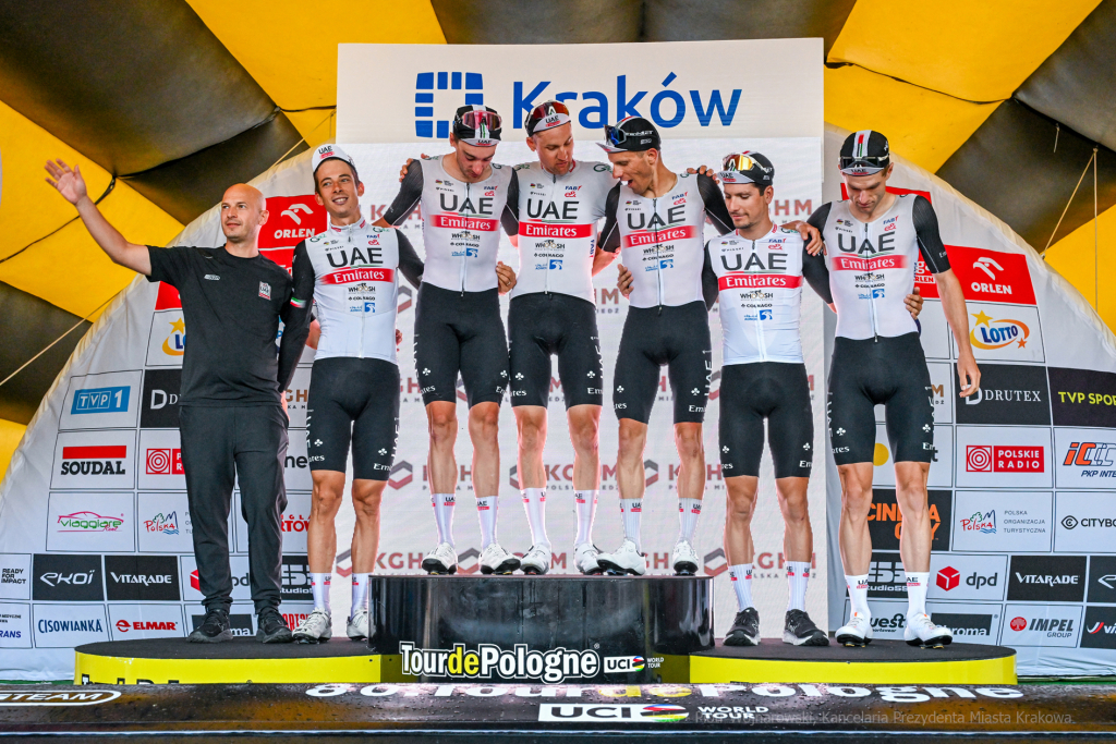 Tour de Pologne, Kraków, kolarze, Majchrowski, dekoracja, Majka, wyścig, meta, finisz, Lang  Autor: P. Wojnarowski