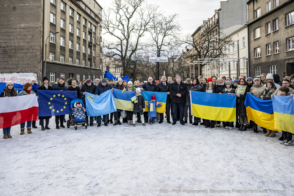 żywy łańcuch, akcja, Skwer Wolnej Ukrainy, konsul, Kośmider, Ukraińcy  Autor: P. Wojnarowski