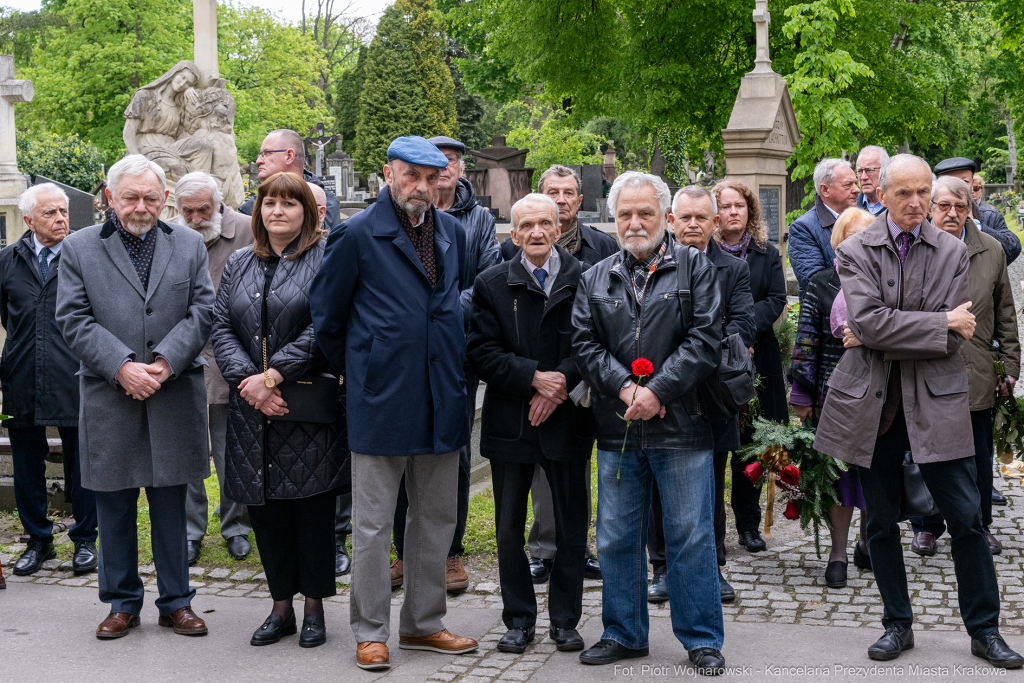 Hieronim Kubiak, pogrzeb, Cmentarz Rakowicki, Jacek Majchrowski  Autor: P. Wojnarowski
