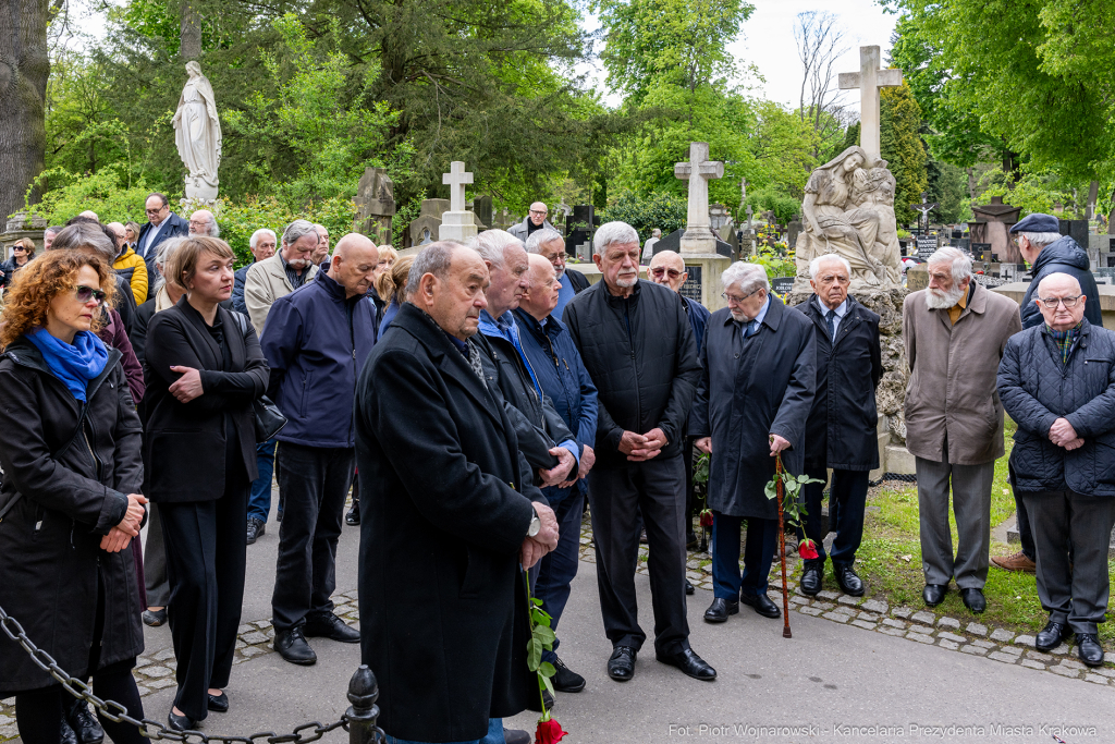 Hieronim Kubiak, pogrzeb, Cmentarz Rakowicki, Jacek Majchrowski  Autor: P. Wojnarowski