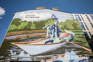 Wisła, smok... i #KrakówWFormie – powstał nowy mural