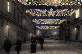 Wawelskie arrasy motywem przewodnim świątecznej iluminacji