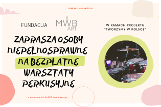 Bezpłatne warsztaty perkusyjne dla osób niepełnosprawnych