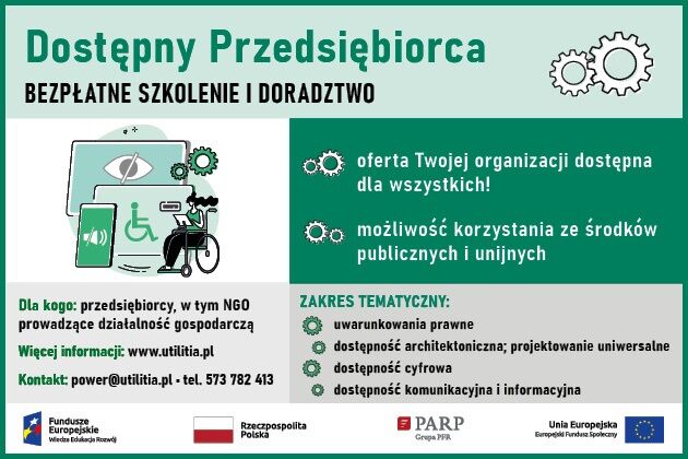 Dostępny przedsiębiorca - bezpłatne szkolenia i doradztwo