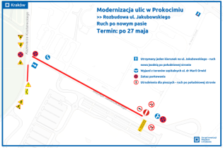 Rozbudowa ul. Jakubowskiego: korekta organizacji ruchu