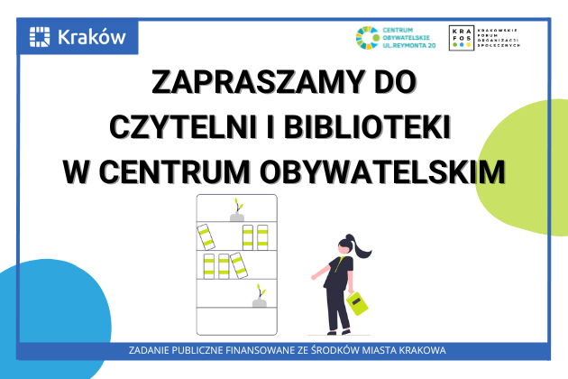 Czytelnia i biblioteka w Centrum Obywatelskim – ul. Reymonta 20