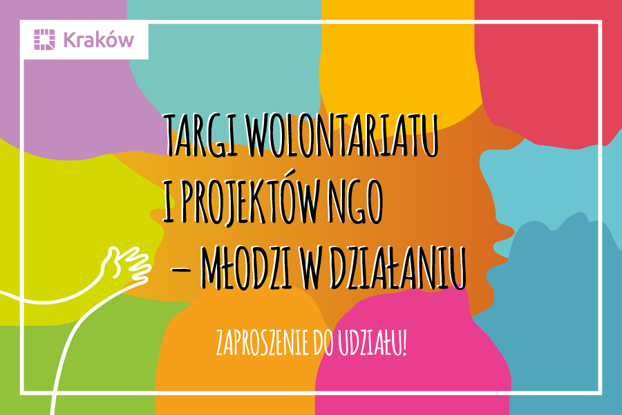 Na grafice widzimy kolorowe asymetryczne figury oraz kluczowe informacje na temat wydarzenia