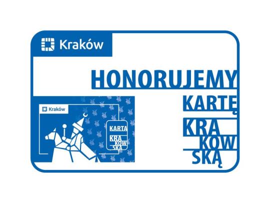 Honorujemy Kartę Krakowską - naklejka