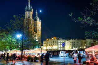 Kraków nocą. Fot. Mateusz Torbus
