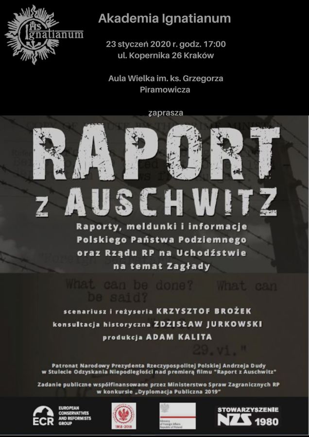 plakat Raport z Auschwitz AIK
