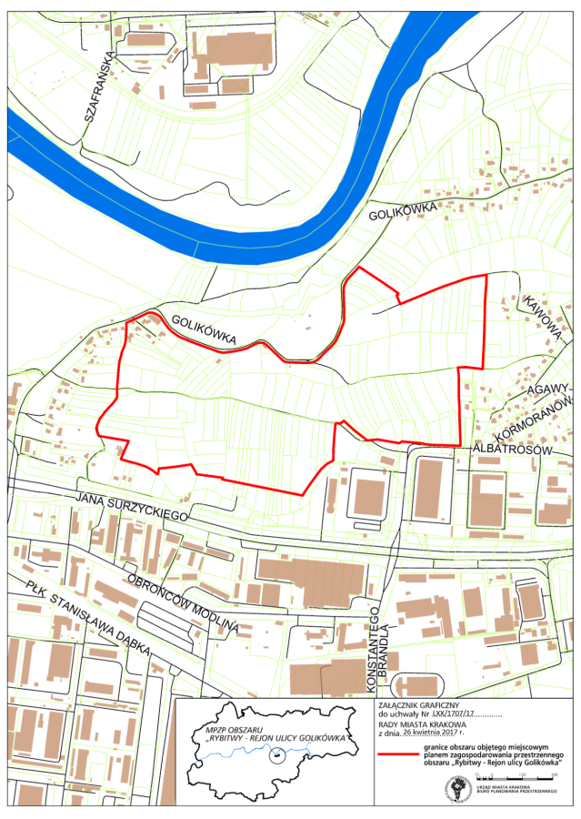 Rybitwy – rejon ulicy Golikówka mapa