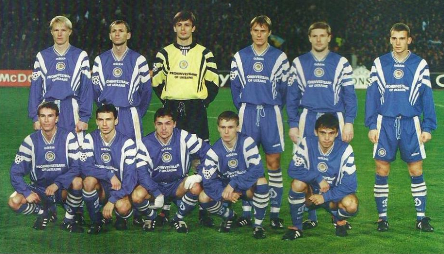 Drużyna Dynamo Kijów z Andrijem Szewczenko