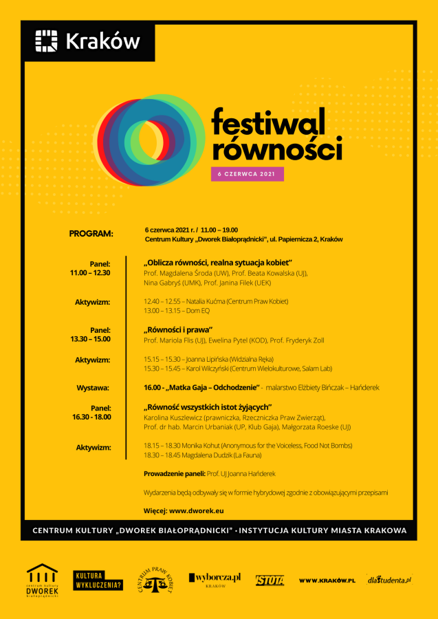 Festiwal Równości Dworek Białoprądnicki plakat