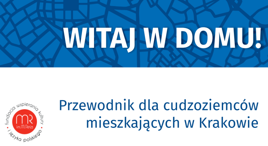 Okładka przewodnika dla cudzoziemców mieszkających w Krakowie.