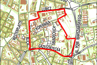 Wesoła - rejon ulicy Kopernika – granice miejscowego planu zagospodarowania przestrzennego 