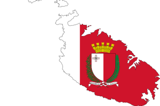 Flaga i obrys granic Malty