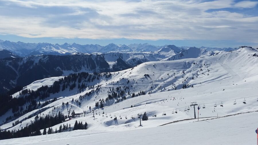 Góry w Austrii zimą 