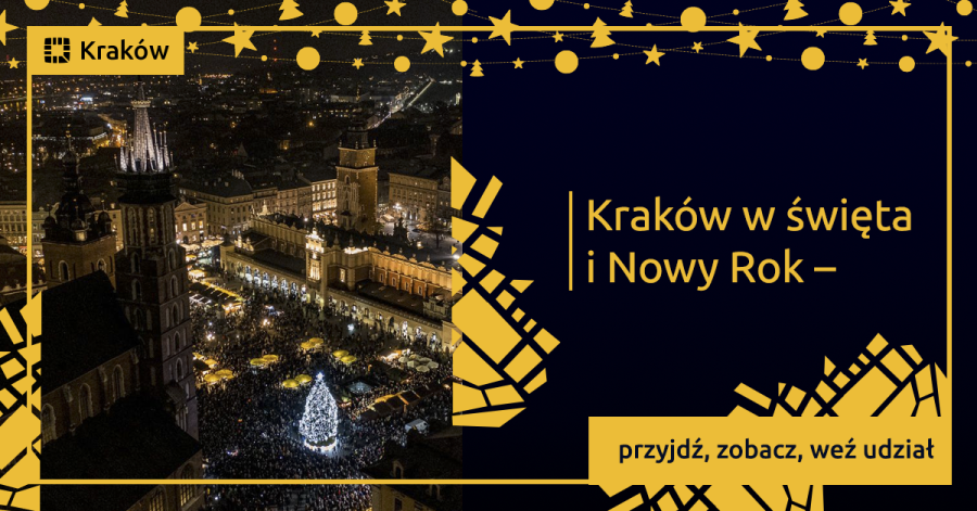 Kraków w święta i Nowy Rok banner