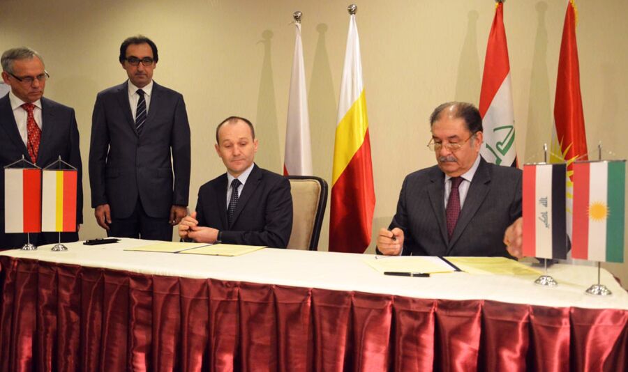 Podpisanie umowy o współpracy pomiędzy województwem małopolskim i Regionem Kurdystanu w 2011 roku