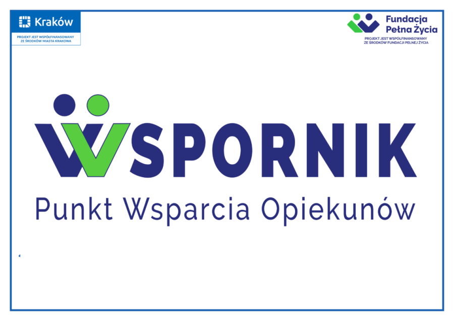 Logotyp fundacji pełna życia wraz z hasłem WSPORNIK