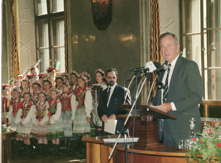 George Bush w Krakowie