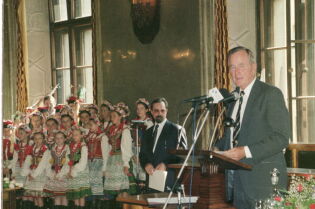 George Bush w Krakowie