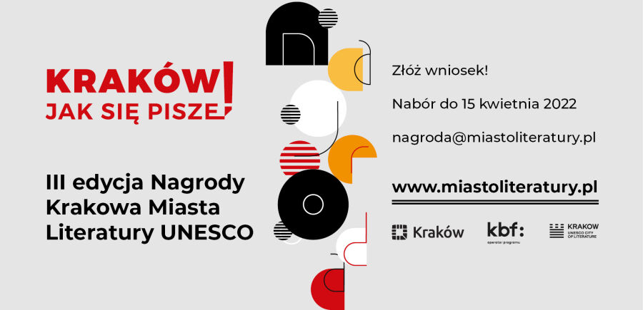 III edycja Nagrody Krakowa Miasta Literatury UNESCO