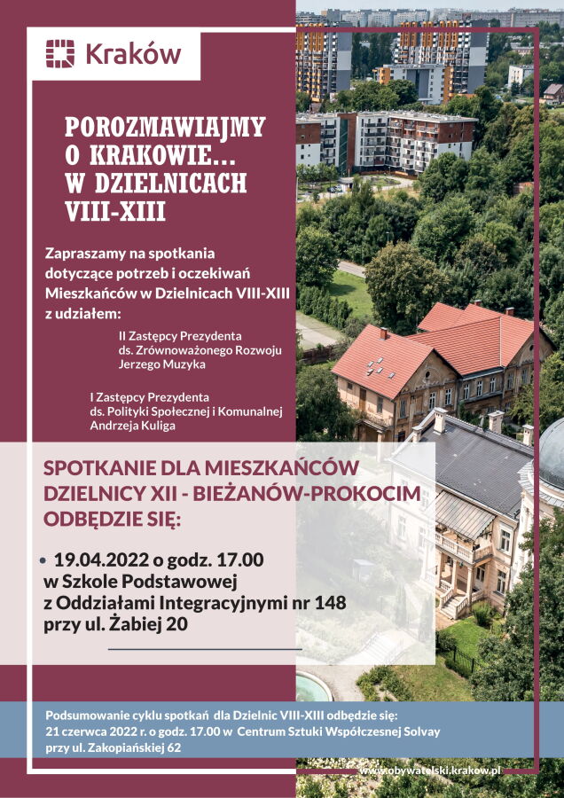 Porozmawiajmy o Krakowie... w dzielnicach VIII-XIII