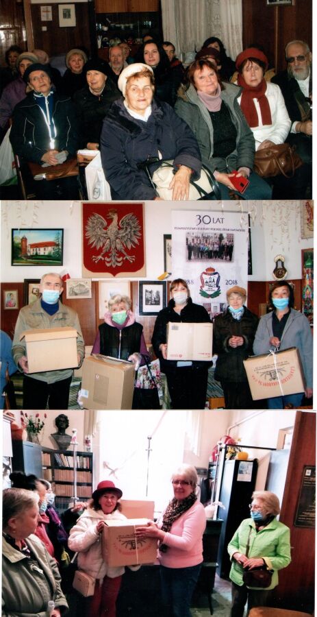 Przekazanie darów wielkanocnych od Krakowian potrzebującym we Lwowie 