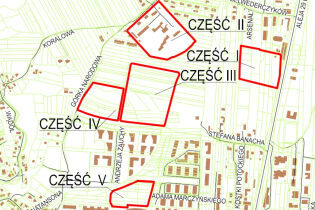 Granice miejscowego planu zagospodarowania przestrzennego obszaru Górka Narodowa - rejon ul. Banacha I, II, III, IV, V