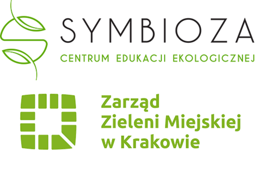 logo centrum edukacji symbioza logo zarządu zieleni miejskiej