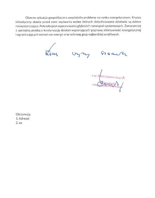 Pismo do Ministerstwa Klimatu_Andrzej Kulig_2