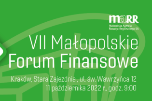 Banner VII Małopolskie Forum Finansowe. Fot. MARR