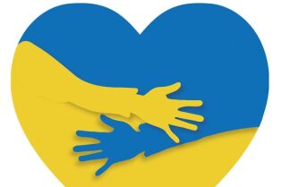 serce w barwach Ukraińskich . Photos pixabay.com