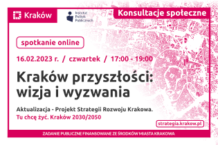STRATEGIA_2023_spotkanie_konsultacyjne_16.02.2023_grafika. Fot. Rozwój Krakowa