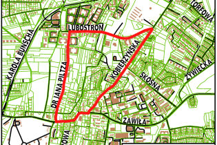 mapa z obszarem kobierzyńska - piltza. Fot. Obywatelski Kraków
