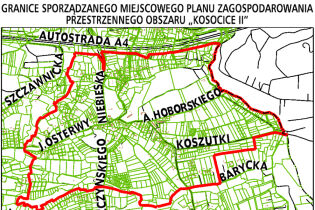 mapa z obszarem Kosocice II