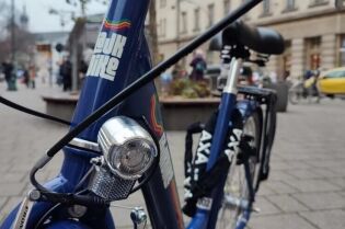 250 rowerów LajkBike dotarło do Krakowa . Fot. Zarząd Transportu Publicznego w Krakowie